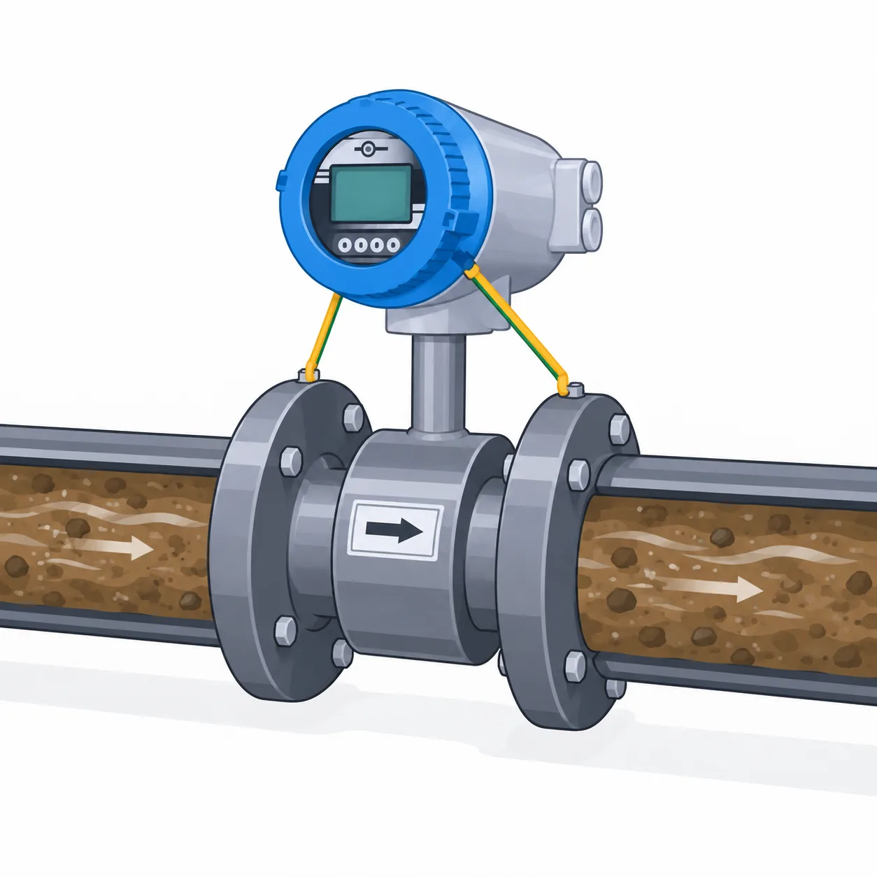 Flow Meter untuk Mengukur Aliran Fluida yang Mengandung Lumpur di Industri