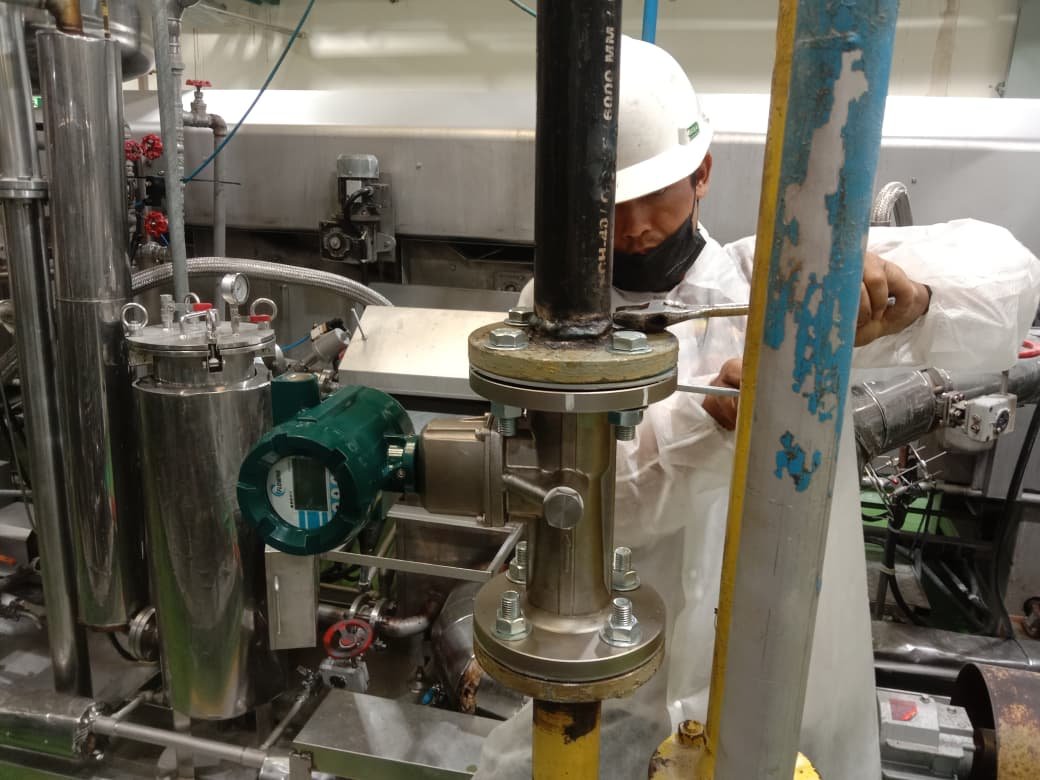 Pemasangan Vortex Flow Meter untuk Gas PT.URC